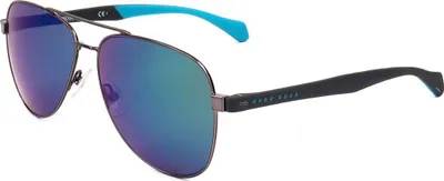 Produktbild von Hugo Boss BOSS 1077/S V81 DARK RUTHENIUM BLACK 60/14/145 Herren Sonnenbrillen