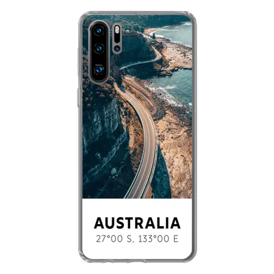 Produktbild von MuchoWow® Handyhülle Schutzhülle Hülle für Huawei P30 Pro Australien - Meer - Schnellstraße - Sommer Silikon Softcase Handy Hülle - Schutzdeckel