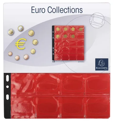 Immagine prodotto di EXACOMPTA Manicotti per monete 20 scomparti ciascuno 40 x 40 mm 215 x 237 mm