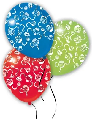 Obrázok produktu pre Muffin-Luftballons, Mix, 32 cm, 14 Stk.