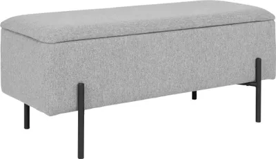 Immagine prodotto di House Nordic Watford panca con vano portaoggetti grigio chiaro, nero