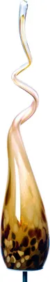 Produktbild von Gartenskulptur Glasflamme 46cm braun