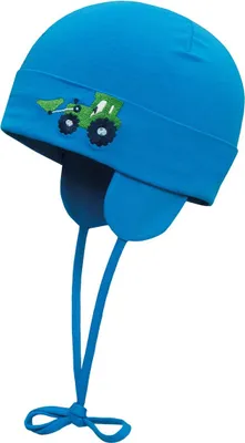 Obrázok produktu pre Modrý pletený klobúk Döll traktor