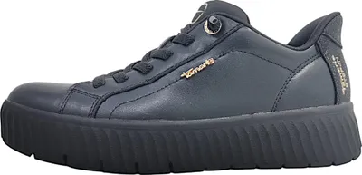 Image de Tamaris Comfort : chaussures de ville pour femmes, lacets, couleur noire, style décontracté