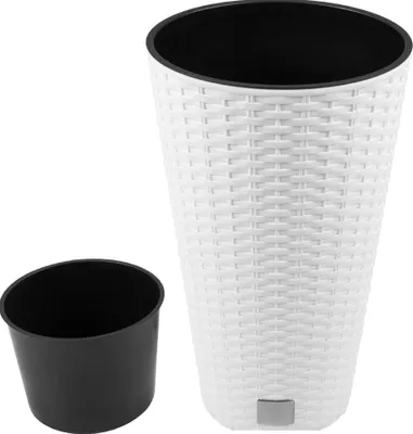 Produktbild von Blumentopf Hoch Rattan Rato Tub Weiss