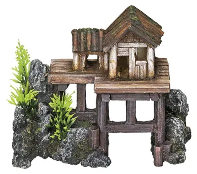 Immagine prodotto di Ornamenti acquatici "HOLZHAUS" con piante 15,5 x 8 x 12 cm