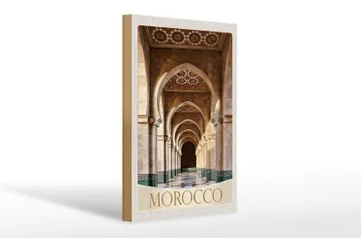 Produktbild von Holzschild Reise 20x30cm Marokko Afrika Medina Moschee Flur
