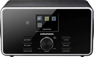 Produktbild von Grundig DTR 4500 BT DAB BLACK, 7 W, FM, LCD, 3,5 mm, 150 mm, 122 mm