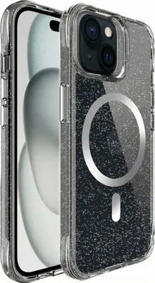 Immagine prodotto di imoshion Cover posteriore trasparente glitterata con MagSafe iPhone 15 - Argento
