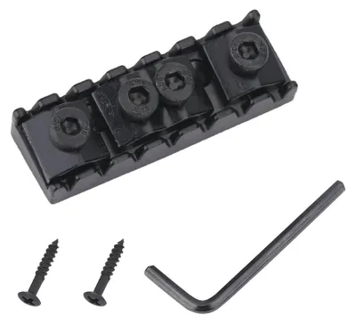 Produktbild von Saitensicherungsmutter mit Befestigungsschrauben für 7-saitiges E-Gitarren-Instrumentenzubehör
