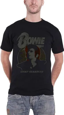 Image de David Bowie - "Ziggy Stardust" T-shirt homme/femme unie RO1278 (L) (Noir)