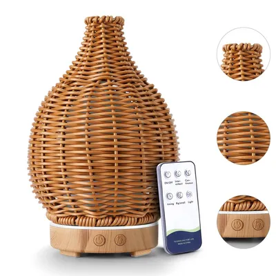 Produktbild von Ultraschall Aromatherapie Diffusor mit Fernbedienung, 100 ml, 7-Farben LED, geräuschloser Luftbefeuchter