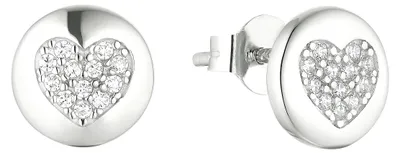 Produktbild von s.Oliver Damen Ohrstecker 2037814 Herz Silber 925 Zirkonia synth.