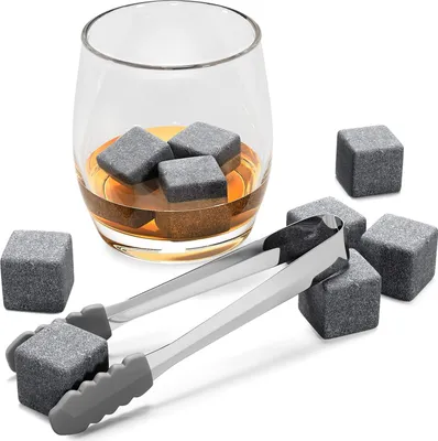 Produktbild von Wiederverwendbare Kühlsteine Set 12teilig für Whisky und Cocktails