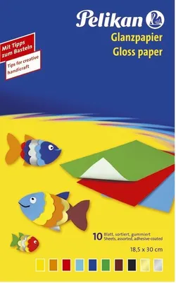 Image de Pelikan Glanzpapier,gummiert   232 M/10 Mappe