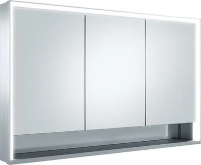 Immagine prodotto di KEUCO Royal Lumos armoire de toilette murale 3 portes, porte courte, étagère ouverte, 1200mm, 14325171301, 14325171301