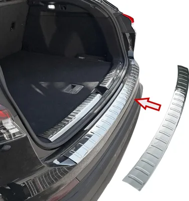 Immagine prodotto di Protezione per il bordo del bagagliaio in acciaio inossidabile cromato, compatibile con Audi Q4 e-tron Sportback, anno di produzione dal 2024 in poi