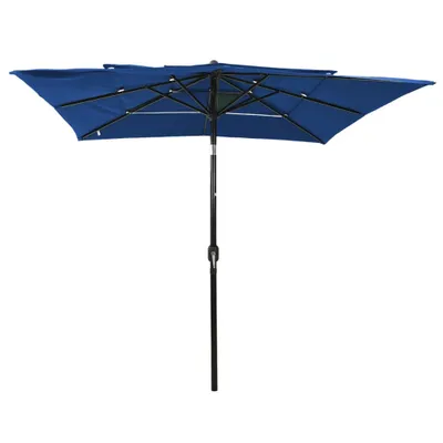 Immagine prodotto di vidaXL Ombrellone con palo in alluminio a 3 strati azzurro 2,5x2,5 m