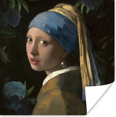 Produktbild von MuchoWow® Poster Das Mädchen mit dem Perlenohrring - Vermeer - Kunst 100x100 cm - Babyzimmer
