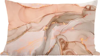 Produktbild von MuchoWow® Zierkissen Sofakissen Wohnzimmer Dekokissen 60x40 cm Marmor - Rosa - Rosa - Kopfkissen - Polster mit Foto