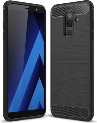 Obrázok produktu pre TPU kryt pre mobilný telefón Samsung Galaxy A8 Plus ochranný kryt karbónového vzhľadu ochranné puzdro