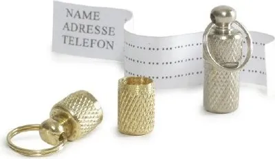 Produktbild von Beeztees Adresstube - Hundehalsband - silber - 25 mm