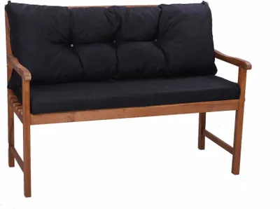 Produktbild von Bankkissen  120  x 50 x 40 Schwarz | Bankkissen outdoor | Hollywoodschaukel kissen | Sitzkissen und Rückenkissen | Sitzkissen bank | Setgarden