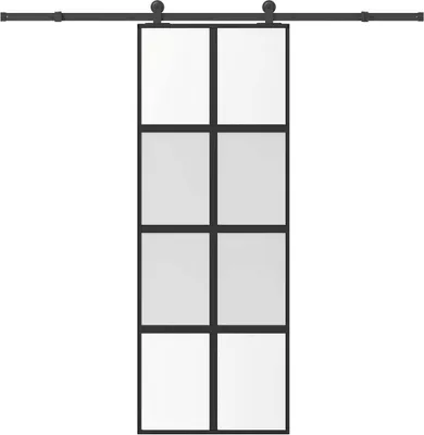 Image de Porte coulissante kit de quincaillerie trempé verre aluminium