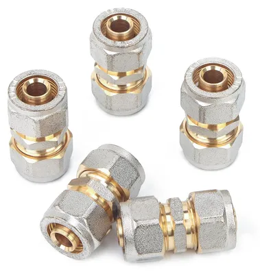 Schraubfitting Kupplung 16 mm, 5 Stück, Messing