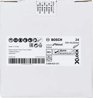 Produktbild von X-LOCK Fiberschleifscheibe, Ø125 mm, K 24, R444, Expert for Metal, 1 Stk.