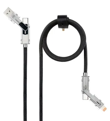 Immagine prodotto di Nanocable 10.01.2601, 1 m, USB A/USB C, USB C/Lightning, Nero, Grigio