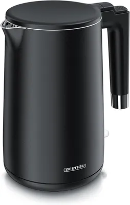 Produktbild von Elektrischer Wasserkocher Edelstahl 1,5 L 2200 W, Doppelwand‑Design mit 360°‑Basis, BPA‑frei, Abschaltautomatik & Überhitzungsschutz
