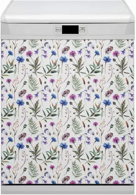 Produktbild von Küche Dekorative Magnete  Magnet Folie für Geschirrspüler 60x80 cm   - Blumen von Wiesen