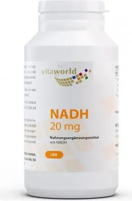 Produktbild von Vita World NADH 20 mg | 60 Kapseln | vegan | gluten- und laktosefrei