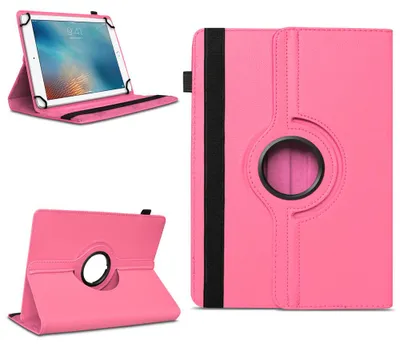 Produktbild von Tablet Hülle für Apple iPad 2017 2018 2019 2020 Tasche Schutzhülle Case DrehbarFarben:Pink