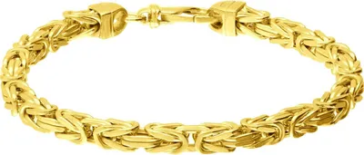 Produktbild von 925er Silber Königsarmband rhodiniert / vergoldet Gold Länge: 23cm | Stärke: 5mm