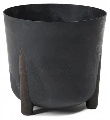 Produktbild von Lamela FRIDA Blumentopf Betonoptik Schwarz 18.3cm