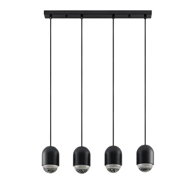 Produktbild von Lucande Amielle Pendellampe, vierflammig, schwarz