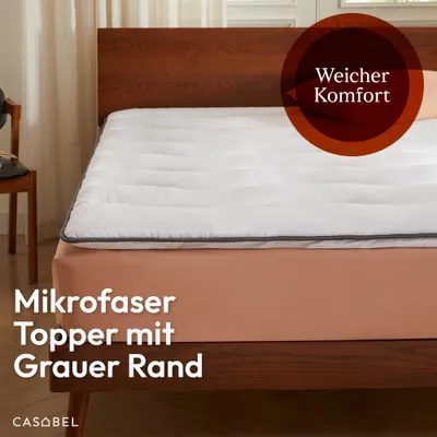 Produktbild von CASABEL Kuschelig‑weicher Mikrofaser‑Matratzentopper, 2 Personen, 180x200cm