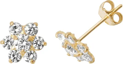 Produktbild von Exquisite 9 Karat (375) Gold Damen - Paar Ohrstecker mit Zirkonia - 7mm*7mm; TRS27058
