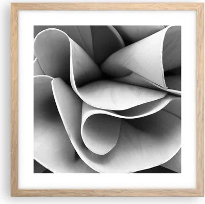 Produktbild von Gerahmtes Poster - Rahmen in heller Eiche - Material Ornament Stück - 40x40 cm - Wand Bild - Wanddeko - Wandbilder - Kunstposter - Wandposter - Bilderrahmen - Bilder - Kunstdruck - P2NAC40x40-4993