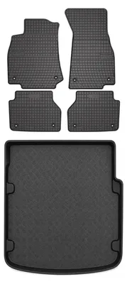 Produktbild von Gummimatten + Kofferraumwanne für Audi A7 2011- – Schwarz, passgenau – Wielganizator SolidPRO