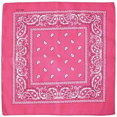 Immagine prodotto di CHPN - Bandana - Foulard con motivo paisley - Fazzoletto da taschino - Sciarpa - Motivo paisley - 54/54 cm - Rosa scuro - Fazzoletto da taschino - Carnevale - Accessorio - Bandana rosa - Fazzoletto rosa - Grembiule da contadina