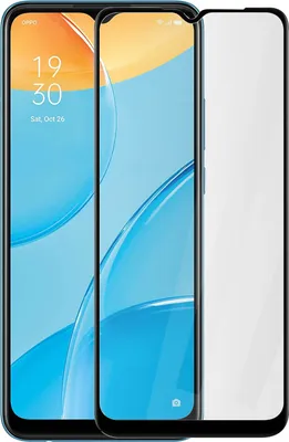Zdjęcie produktu dla Wysokiej jakości szklana osłona ekranu do Oppo A15 - czarna krawędź