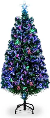 Produktbild von LEADZM 180cm Künstlicher Weihnachtsbaum mehrfarbigen LED mit Schneeflocke et Sternspitze, 230 Spitzen