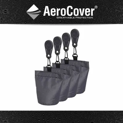 Produktbild von AeroCover 781-2 vrecia s pieskom pre ochranný kryt 4x vrece s pieskom + 4x klip, antracitová farba, 8 kusov (1 sada)