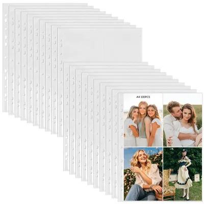 Obrázek produktu pro 100 průhledných obalů na fotografie, formát DIN A4, pro 800 fotografií
