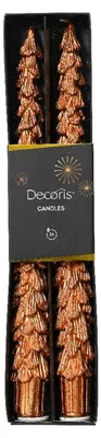 Immagine prodotto di Decoris Candela da tavola Albero di Natale Coper 25 cm, set da 2