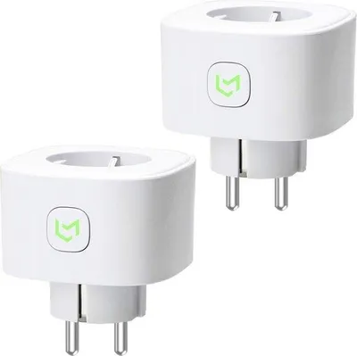 Obrázek produktu pro Inteligentní zásuvky s optimalizací spotřeby a časovými plány – WiFi zásuvky kompatibilní s Alexa a Google Home – není třeba žádný rozbočovač – ochrana proti přetížení – 24 GHz – balení po 2 kusech