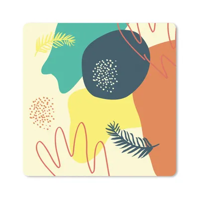 Produktbild von MuchoWow® Mauspad Mousepad Sommer - Formen - Farben - Abstrakt 20x20 cm - Mousepads - Maus Mat - Pad - Mausunterlage - Desk Mat - Bureauartikeln